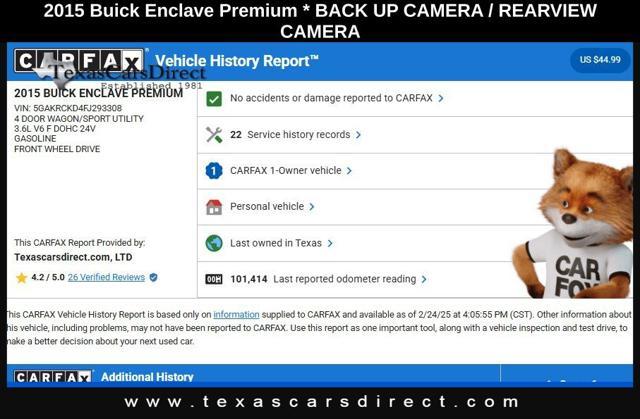 used 2015 Buick Enclave car, priced at $13,889