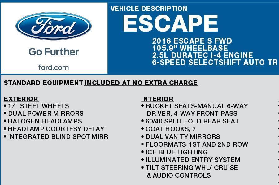 used 2016 Ford Escape car, priced at $9,888