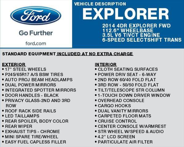 used 2014 Ford Explorer car, priced at $10,498