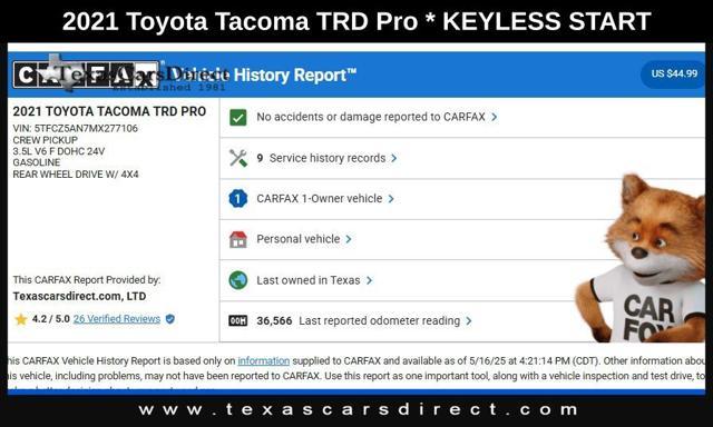 used 2021 Toyota Tacoma car, priced at $45,344