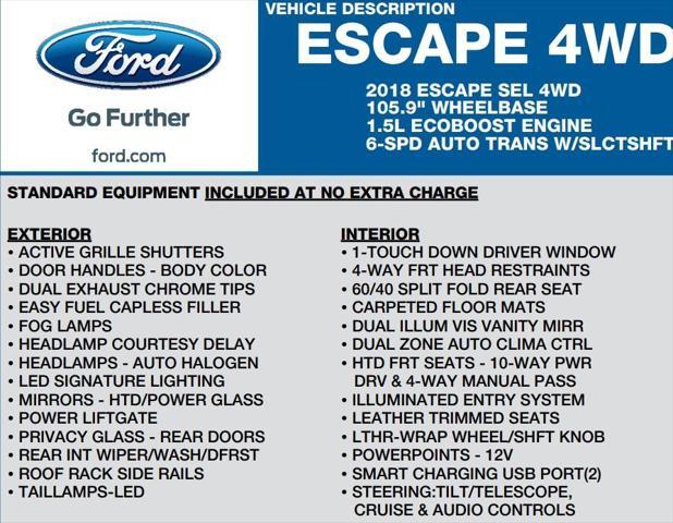 used 2018 Ford Escape car, priced at $10,894