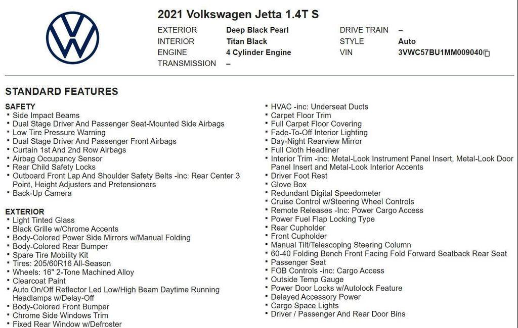 used 2021 Volkswagen Jetta car, priced at $15,800