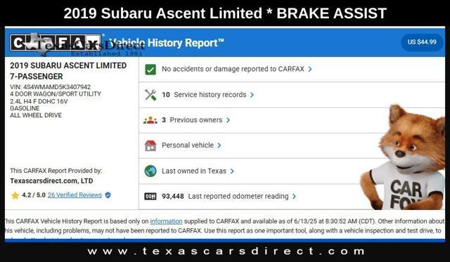 used 2019 Subaru Ascent car, priced at $19,587