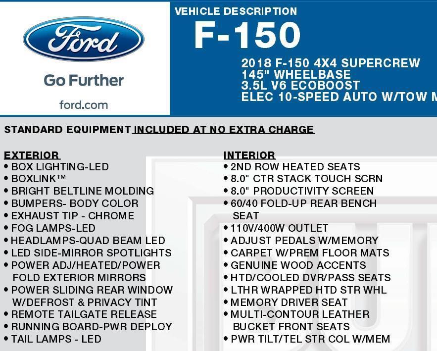 used 2018 Ford F-150 car, priced at $26,800