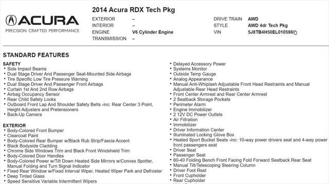 used 2014 Acura RDX car, priced at $11,596