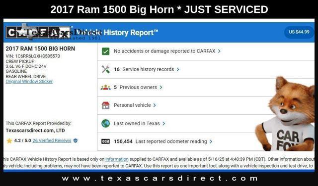 used 2017 Ram 1500 car, priced at $14,650