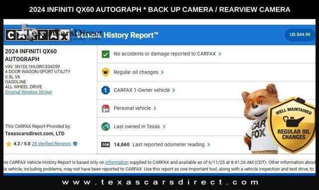used 2024 INFINITI QX60 car, priced at $54,998