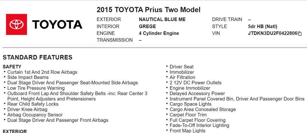 used 2015 Toyota Prius car, priced at $9,991