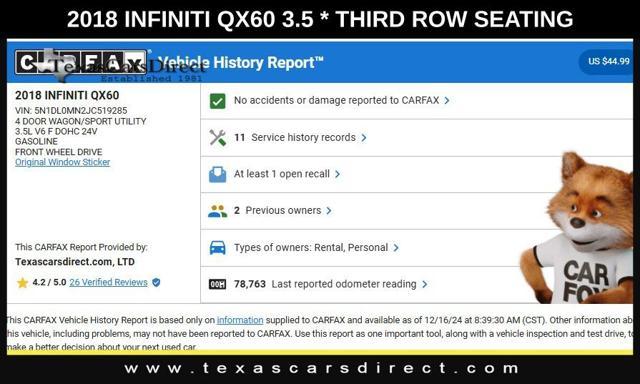 used 2018 INFINITI QX60 car, priced at $16,968