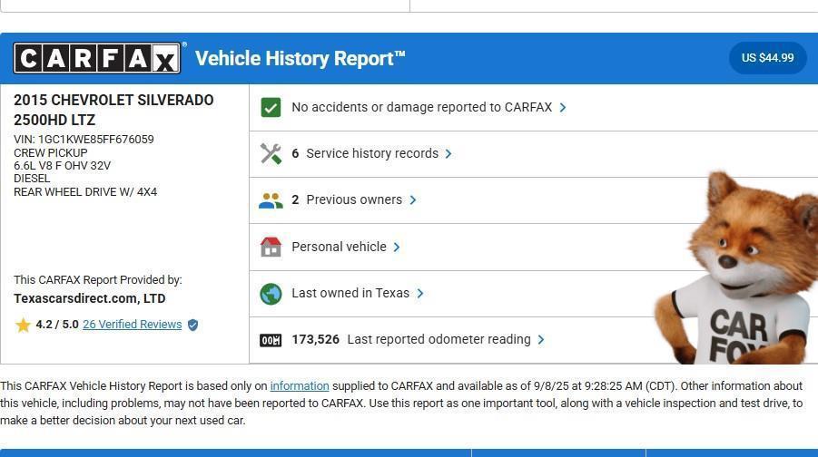 used 2015 Chevrolet Silverado 2500 car, priced at $25,898