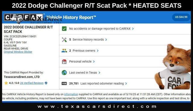 used 2022 Dodge Challenger car, priced at $39,840