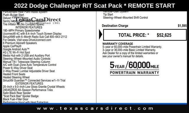 used 2022 Dodge Challenger car, priced at $39,840