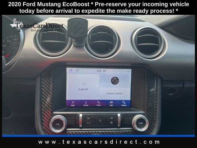used 2020 Ford Mustang car, priced at $18,924