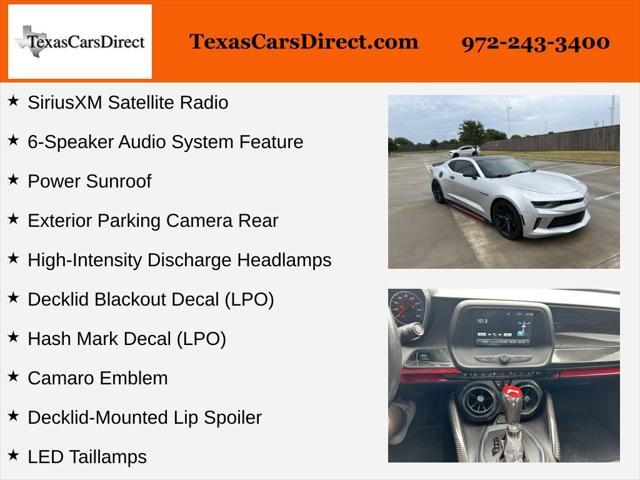 used 2018 Chevrolet Camaro car, priced at $17,899