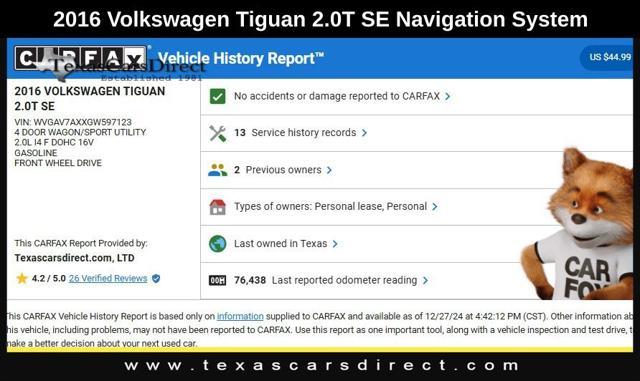 used 2016 Volkswagen Tiguan car, priced at $11,899