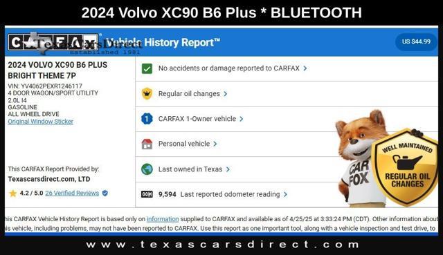 used 2024 Volvo XC90 car, priced at $54,988