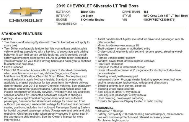 used 2019 Chevrolet Silverado 1500 car, priced at $31,546