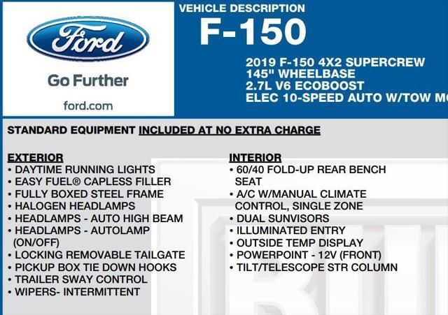 used 2019 Ford F-150 car, priced at $26,997