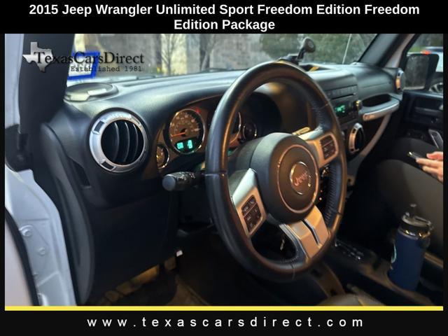 used 2015 Jeep Wrangler Unlimited car, priced at $15,564