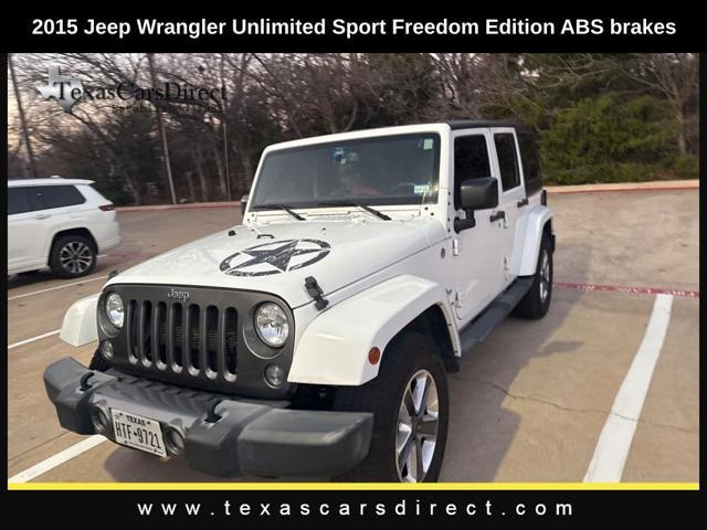 used 2015 Jeep Wrangler Unlimited car, priced at $15,564