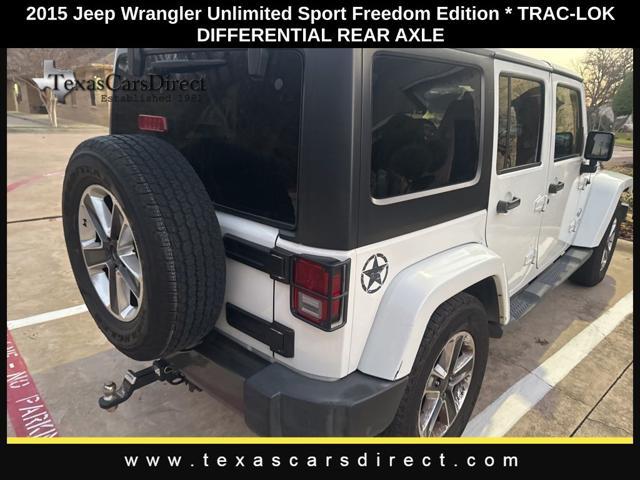 used 2015 Jeep Wrangler Unlimited car, priced at $15,564