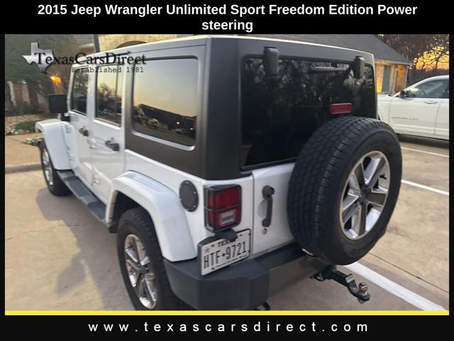 used 2015 Jeep Wrangler Unlimited car, priced at $15,564