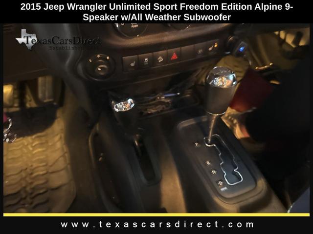 used 2015 Jeep Wrangler Unlimited car, priced at $15,564