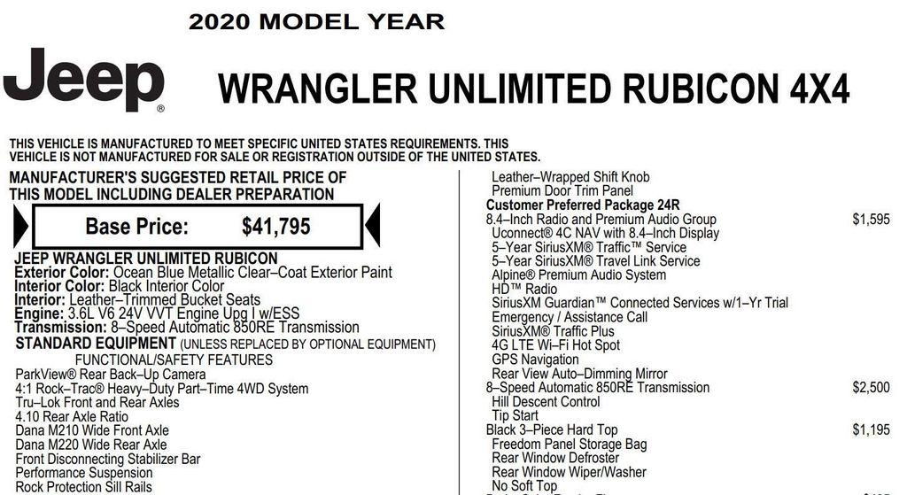 used 2020 Jeep Wrangler Unlimited car, priced at $31,498