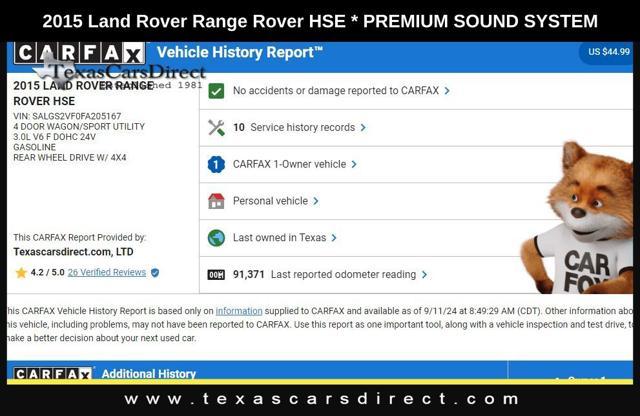 used 2015 Land Rover Range Rover car, priced at $18,988