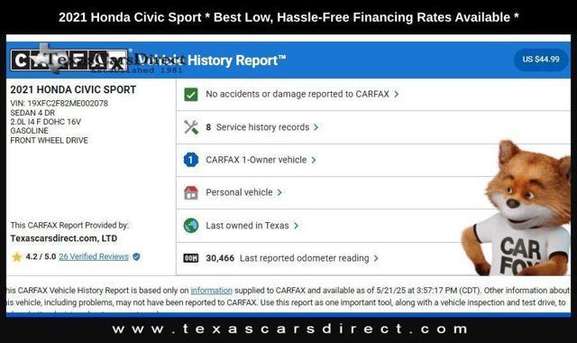 used 2021 Honda Civic car, priced at $21,894