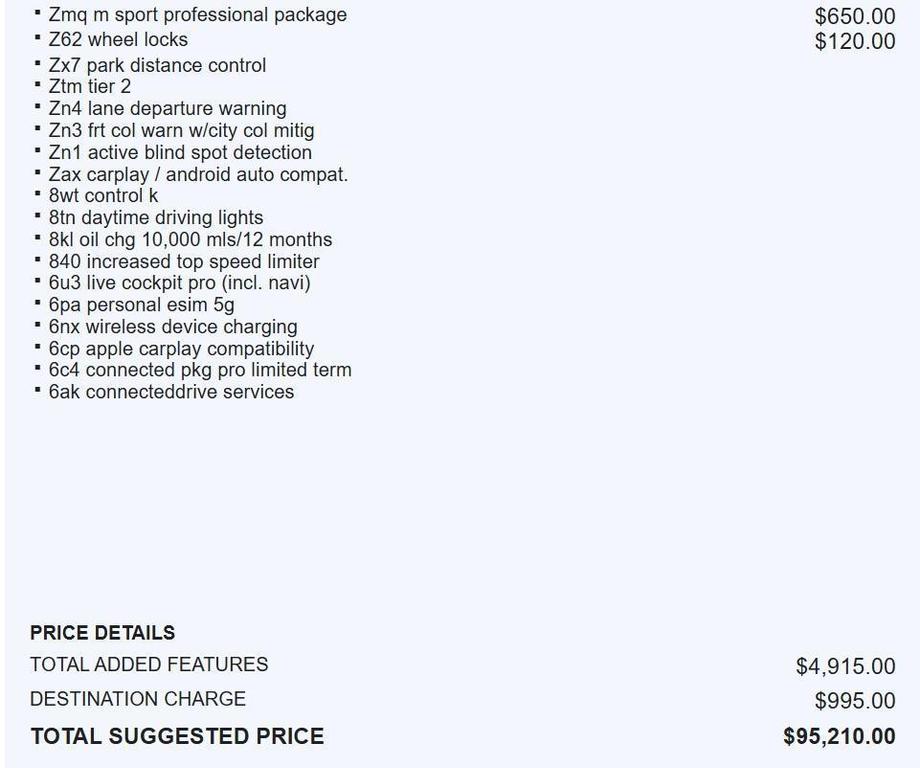 used 2024 BMW X5 car, priced at $79,980