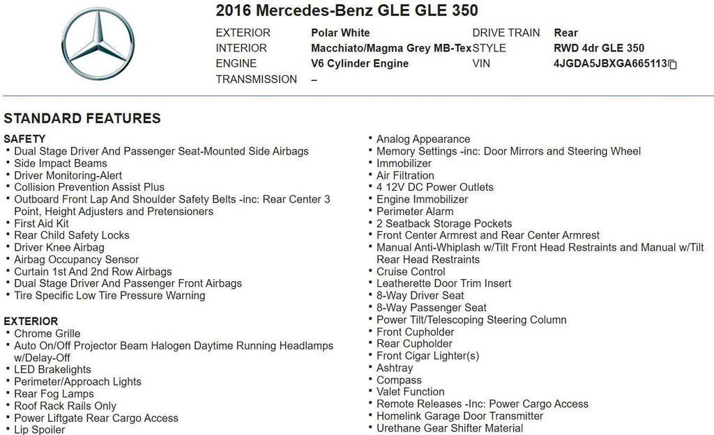 used 2016 Mercedes-Benz GLE-Class car, priced at $13,998
