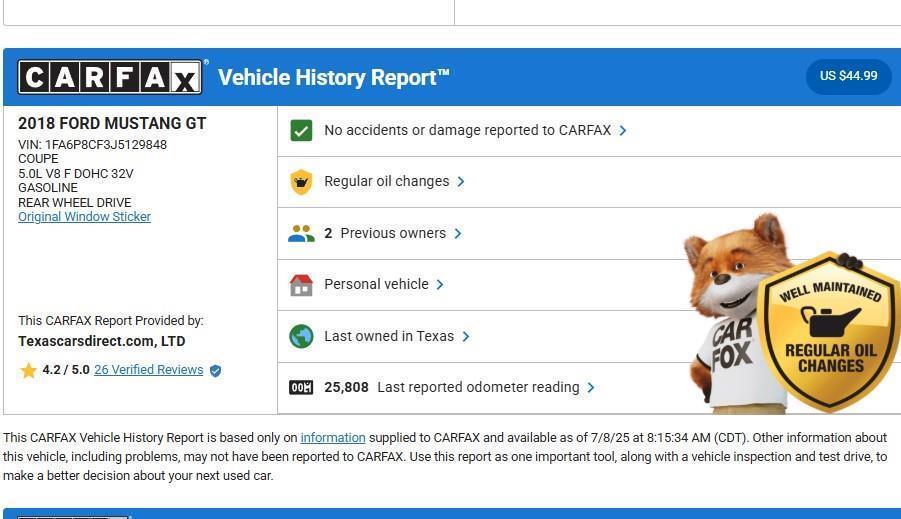 used 2018 Ford Mustang car, priced at $33,990