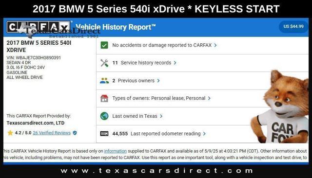 used 2017 BMW 540 car, priced at $18,498