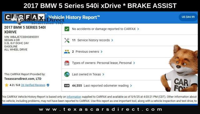 used 2017 BMW 540 car, priced at $19,488