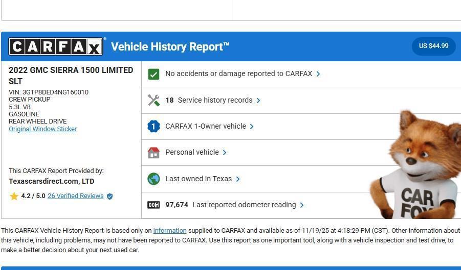 used 2022 GMC Sierra 1500 car, priced at $30,500