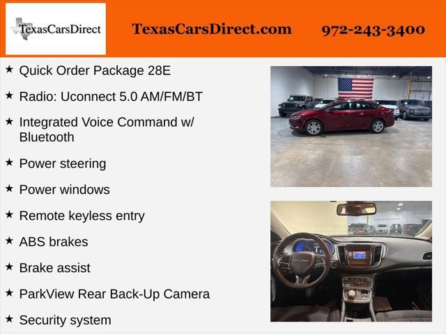 used 2015 Chrysler 200 car, priced at $9,657