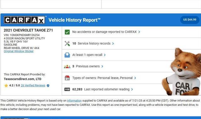 used 2021 Chevrolet Tahoe car, priced at $47,800