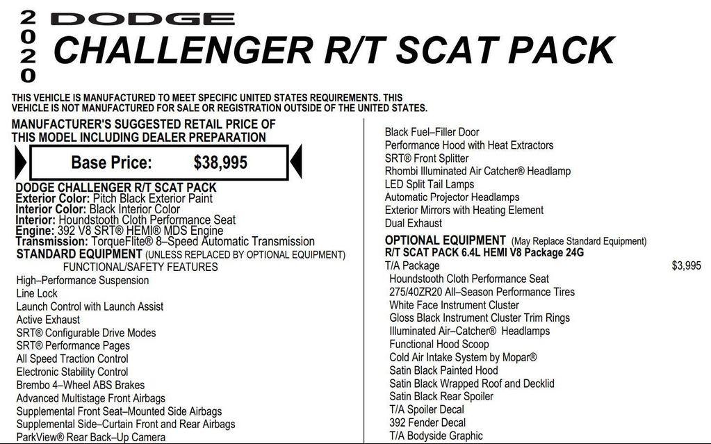 used 2020 Dodge Challenger car, priced at $35,900