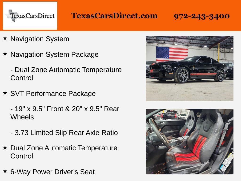 used 2012 Ford Shelby GT500 car, priced at $42,988