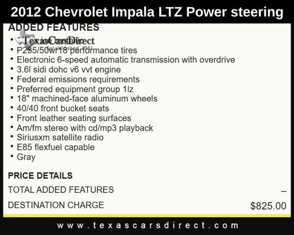 used 2012 Chevrolet Impala car, priced at $7,988