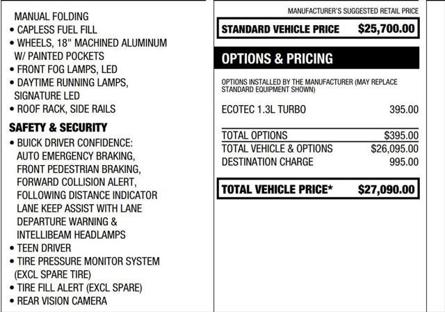 used 2020 Buick Encore GX car, priced at $13,998