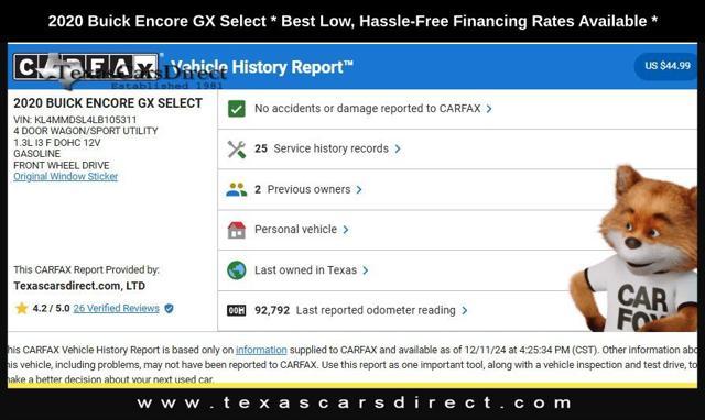 used 2020 Buick Encore GX car, priced at $13,998