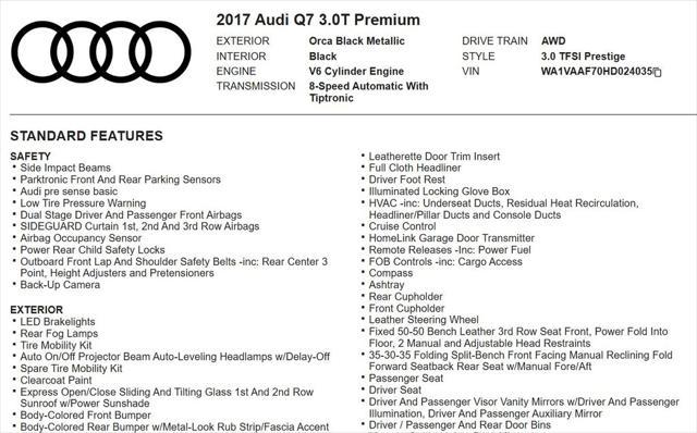 used 2017 Audi Q7 car, priced at $15,741