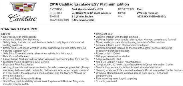 used 2016 Cadillac Escalade ESV car, priced at $22,790