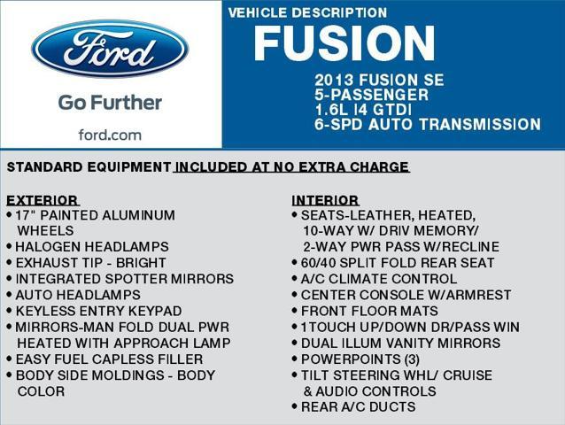 used 2013 Ford Fusion car, priced at $11,899