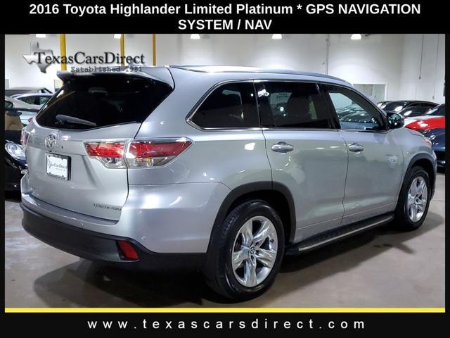 used 2016 Toyota Highlander car, priced at $16,790