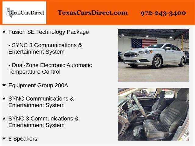 used 2017 Ford Fusion car, priced at $9,953