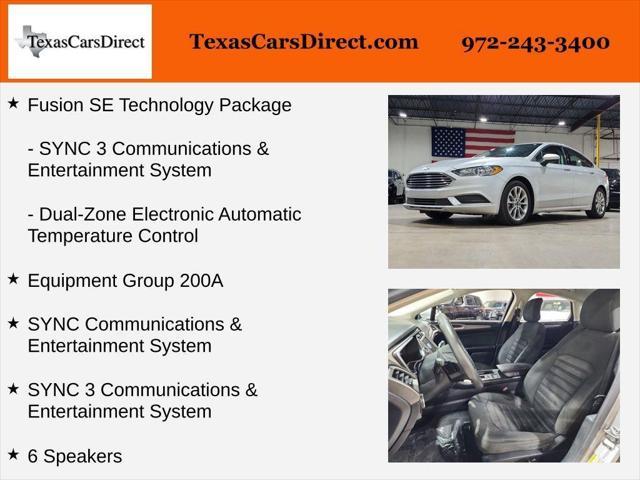 used 2017 Ford Fusion car, priced at $8,898