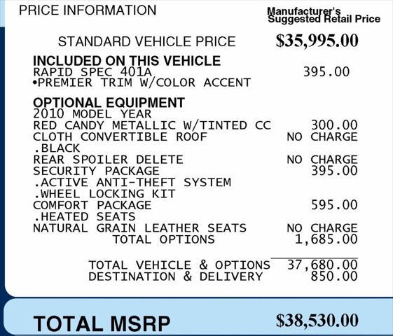 used 2010 Ford Mustang car, priced at $15,599